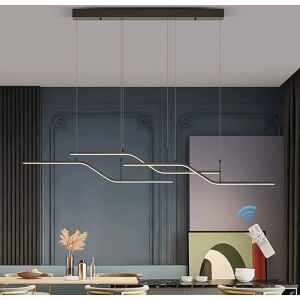 Blue Elephant Lorisa 3-Light Kitchen Island Linear LED Pendant With Remote Black 20cm H X 120cm W X 12cm D Image