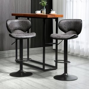 Rio Abdus-Sami Height Adjustable Swivel Bar Stool Dark Grey 45cm W X 50cm D Image