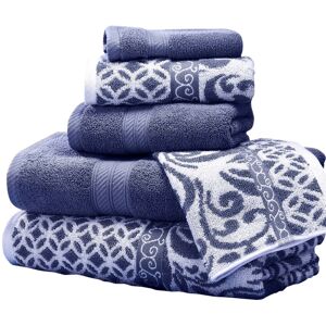 Lark Manor 100% Cotton Bath Towels - Set of 6 Navy Washcloth;Hand Towel;Bath Towel Image