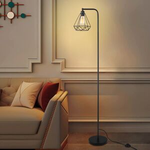Borough Wharf Cregan 162cm Black Swing Arm Floor Lamp Black 411.48cm H X 49.53cm W X 25cm D Image