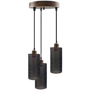 Borough Wharf Tonks 3-Light Cluster Cylinder Pendant Brushed Copper 125.5cm H X 20cm W X 20cm D Image
