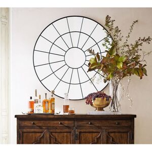 August Grove Swag Accent Mirror Black 80cm H X 80cm W X 5cm D Image