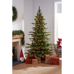 The Seasonal Aisle Green Realistic Pine Christmas Tree LED Twinkling Lights 7ft H x 4.33ft W x 4.33ft D Image