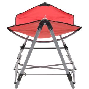 Symple Stuff Folding Camping Hammock with Stand Red 70cm H X 76cm W X 241cm L Image