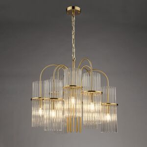 Canora Grey Baheerathan 9 - Light Chandelier Brass 54cm H X 67cm W Image