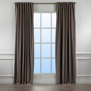 Noine Home Deco Polyester Room Darkening Single Curtain Panel Panel Stone 130cm Width x 425cm Drop Image