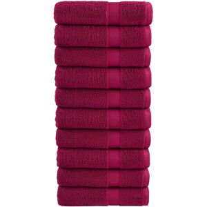 Ebern Designs Nerte 100% Cotton Bath Towels - Set of 10 Bordeaux 150cm L x 100cm W Image