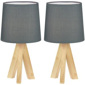 Norden Home Holladay 36.2Cm Brown Tripod Table Lamp Set Brown 36.2cm H X 18.5cm W X 18.5cm D Image