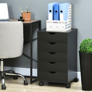 17 Stories Omorinsola 40cm Wide 5 -Drawer File Cabinet Black 67cm H X 40cm W X 40cm D Image