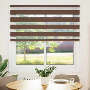 George Oliver Zebra Blind Polyester Brown 140cmW x 150cmL Image