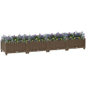 Dakota Fields Raised Bed Polypropylene Brown 23cm H x 160cm W x 40cm D Image