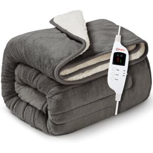 Warmer WÄRMER Electric Heated Throw Blanket Grey 180cm W X 130cm L Image