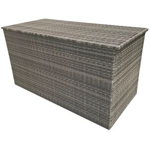 Highland Dunes Durr 1000 L Rattan Storage Box Grey Two Tone 94cm H X 170cm W X 85cm D Image