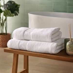 Silentnight Luxury Waffle Pure Cotton Towels White Image