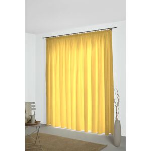 Three Posts Breedlove Pencil Pleat Room Darkening Curtain Yellow 225cm H x 270cm W Image