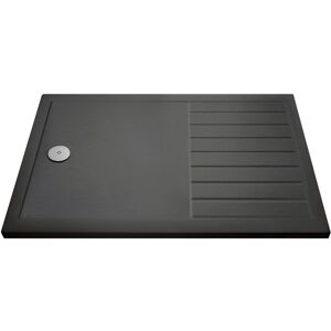 Nuie Ewell Walk in Shower Tray Plastic Slate Grey 40cm H x 800cm W x 1600cm D Image