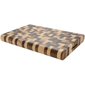 Grunwerg Rockingham Forge Multi-Wood Rectangular Curved Edge Chopping Board 35cm L x 25cm W Image