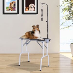 PawHut Folding Grooming Table Stainless Steel 80cm H X 81cm W X 48cm D Image