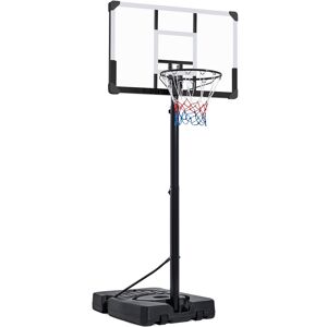 Yaheetech Adjustable Height Adjustable Foldable 110Cm Metal Portable Fill-Size Basketball Hoop Black 363cm H X 110cm W X 71.5cm D Image
