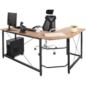 Borough Wharf L-shaped Desk, 66 Inch Sturdy Computer Pc Laptop Table, Home Office Desk, Corner Deskwith Iron Hooks, Gaming Table, Workstation, Larger Gaming Desk, W Yellow 74cm H X 167cm W X 120.5cm D Image