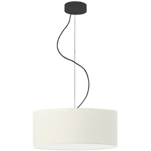 17 Stories Aubryelle 3 - Light Drum Pendant Black/Ecru 120cm H x 40cm W x 40cm D Image