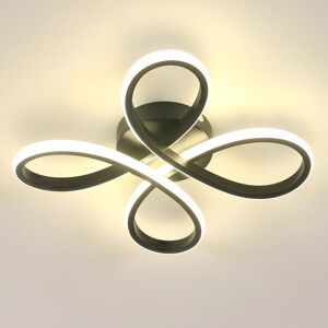 Metro Camelia 4-Light Black LED Flush Mount Satin Black 7cm H X 30cm W X 30cm D Image