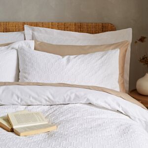Bianca Cotton Waffle Cotton Circle 100% Cotton Duvet Cover Set with Pillowcases White Super King Duvet Cover + 2 Standard Pillowcases Image