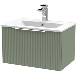 Hudson Reed Fluted 605mm Wall Hung Single Vanity Green 377mm H X 605mm W X 395mm D Image