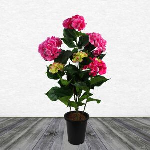 Leaf 90Cm Artificial Flowering Plant in Pot Pink 90cm H X 40cm W X 40cm D Image