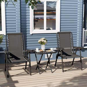 Dakota Fields 3 - Piece 2 - Person 50Cm L Outdoor Bistro Set Black 2 Image