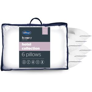 Silentnight Hotel Collection Luxury Piped Pillow - 6 Pack White Image
