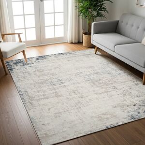 Mistana Copenhaver Power Loom Rug Blue;Ivory;Grey Rectangle 140 x 200 cm Image