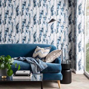 Clarke & Clarke Lagna Vivido Textured Wallpaper Roll Midnight 1,005cm L X 52cm W Image