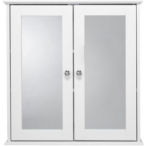 Croydex 22.05cm x 22.83cm Surface Mount Mirror Cabinet White 580mm H X 560mm W X 130mm D Image
