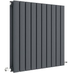 Hudson Reed Sloane Vertical Designer Radiator Grey 60cm H x 58.6cm W x 7.2cm D Image