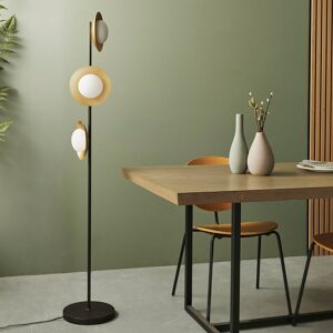 Fairmont Park Neena Ruffle 156cm Column Floor Lamp Dark Bronze 156cm H X 26cm W X 26cm D Image