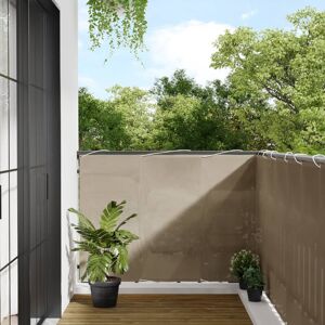 Dakota Fields Balcony Screen 100% Polyester Oxford Taupe 1000cm W x 120cm D Image