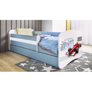 Zipcode Design Cicero Drawer Bed and Mattress Blue/White Toddler (70 x 140 cm) Image
