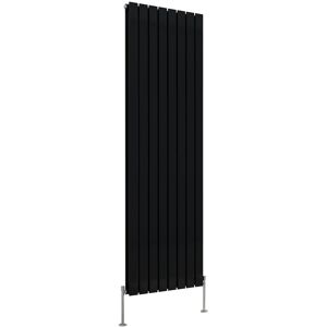 Belfry Heating Shonna Vertical Double Flat Panel Radiator Normal Black 180cm H x 54.4cm W Image