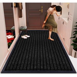Quality & Style Non-Slip Indoor Outdoor Door Mat Black Reunner 80 x 300 cm Image