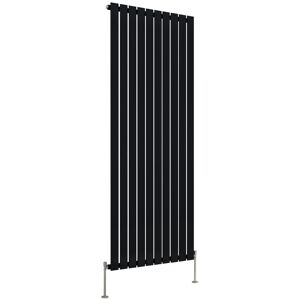 Belfry Heating Shonnard Vertical Single Flat Panel Radiator Normal Black 180cm H x 68cm W Image