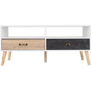 Isabelline Arjuna Coffee Table White 49cm H X 110cm W X 55cm D Image