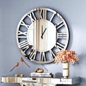 Fairmont Park Albana Freelon Acrylic Round Silver Accent Wall Mirror Silver 60cm H X 60cm W X 3.5cm D Image