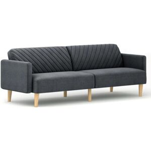 Norden Home Horka Sofa Bed Grey Velvet 80cm H X 200cm W X 55.5cm D Image