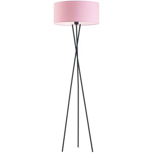 17 Stories Arless 160cm Tripod Floor Lamp Black/Light Pink 160cm H X 40cm W X 40cm D Image