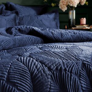 Paoletti Duvet Cover Set Navy Blue Kingsize - 2 Standard Pillowcases Image