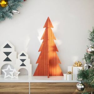 Brayden Studio Wooden Christmas Tree For Decoration Solid Wood Pine Wax Brown 112cm H Image