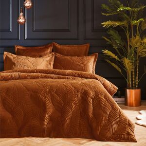 Paoletti Palmeria Duvet Cover Set Rust 230cm W x 220cm L Image