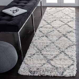 Gracie Oaks Ockton Geometric Grey Area Rug Grey Runner 69 x 244 cm Image