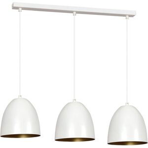 George Oliver Murphy 3 - Light Pendant White/Gold 19cm H X 70cm W X 18cm D Image